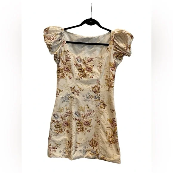 Dôen Marci Cotton Silk Puff Shoulder Mini Dress - Picture 3 of 12